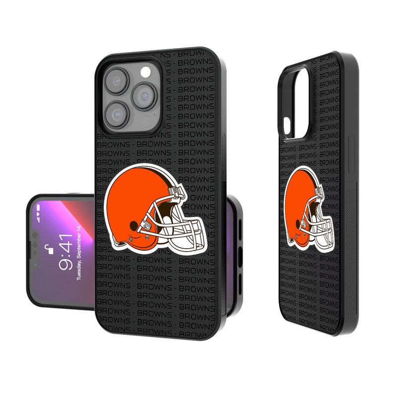 Cleveland Browns Text Backdrop iPhone Bump Phone Case