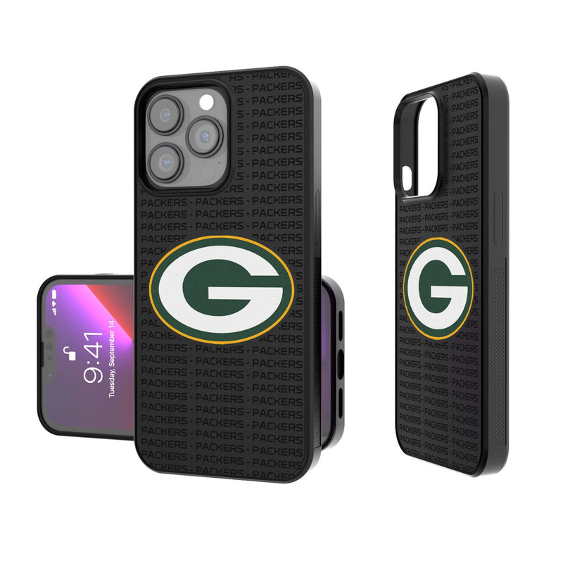 Green Bay Packers Text Backdrop iPhone Bump Phone Case