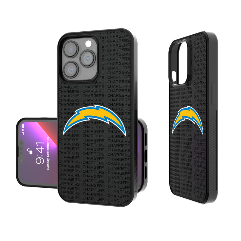 Los Angeles Chargers Text Backdrop iPhone Bump Phone Case