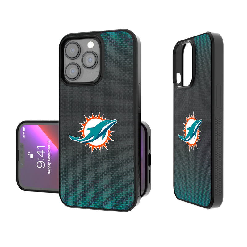 Miami Dolphins Linen iPhone Bump Phone Case