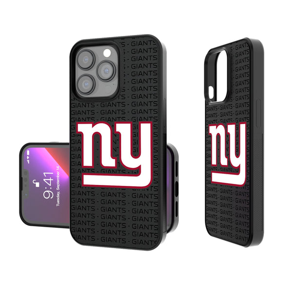 New York Giants Text Backdrop iPhone Bump Phone Case