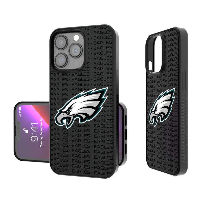 Philadelphia Eagles Text Backdrop iPhone Bump Phone Case