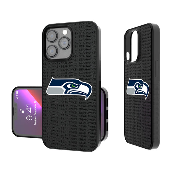 Seattle Seahawks Text Backdrop iPhone Bump Phone Case