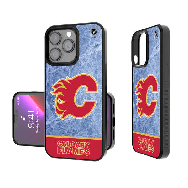 Calgary Flames Ice Wordmark iPhone Bump Phone Case