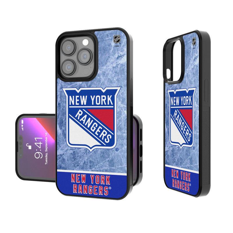 New York Rangers Ice Wordmark iPhone Bump Phone Case