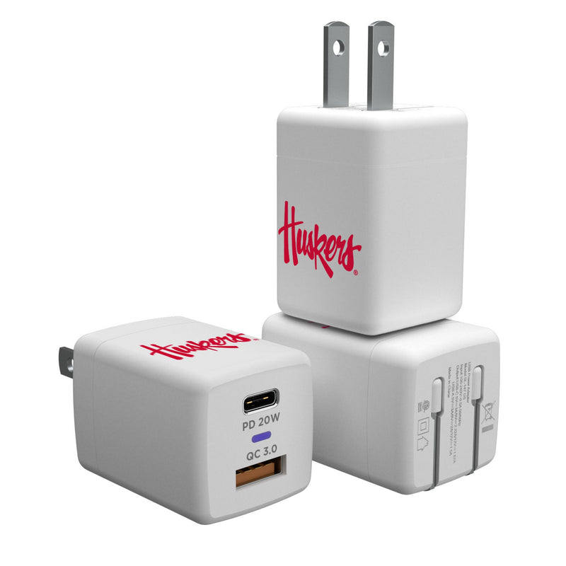 University of Nebraska Huskers Insignia USB A/C Charger