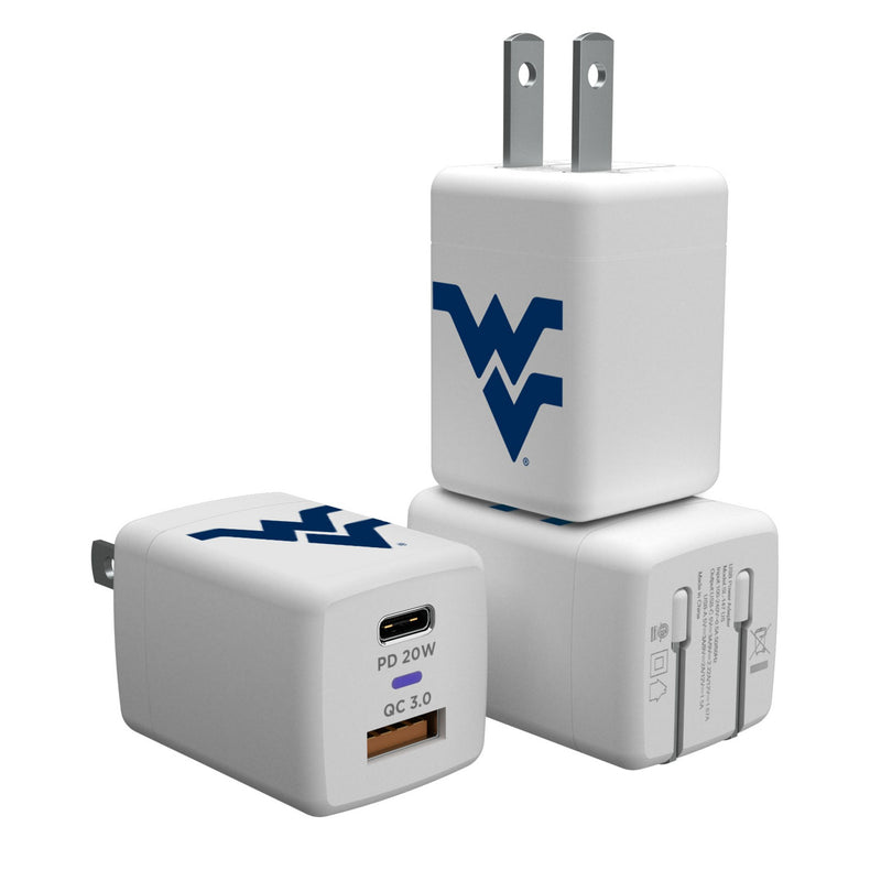 West Virginia University Mountaineers Insignia USB A/C Charger