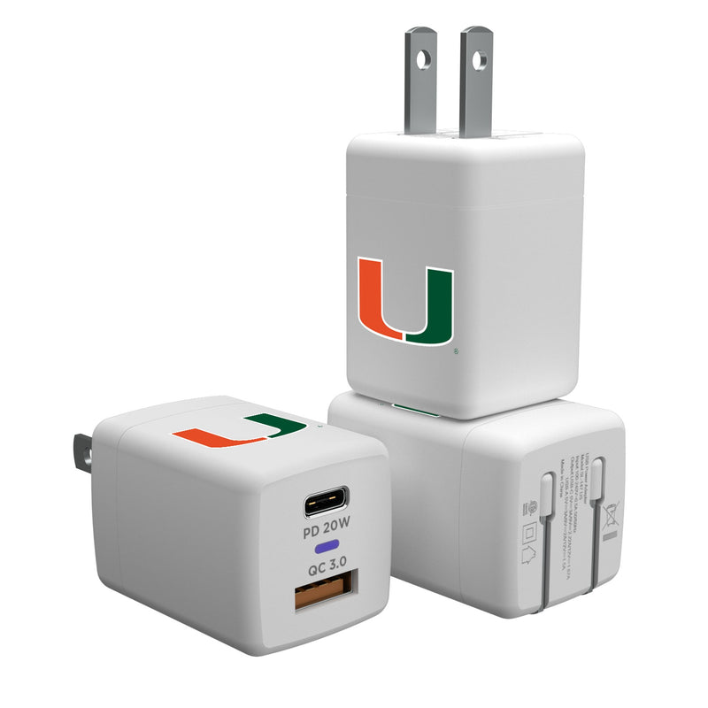 University of Miami Hurricanes Insignia USB A/C Charger