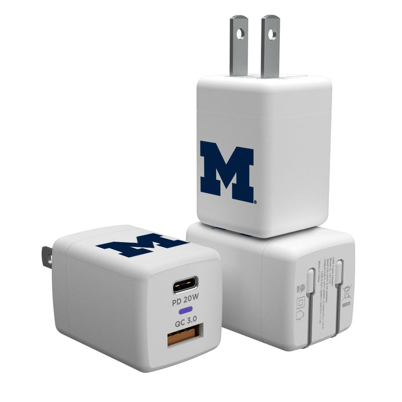 University of Michigan Wolverines Insignia USB A/C Charger