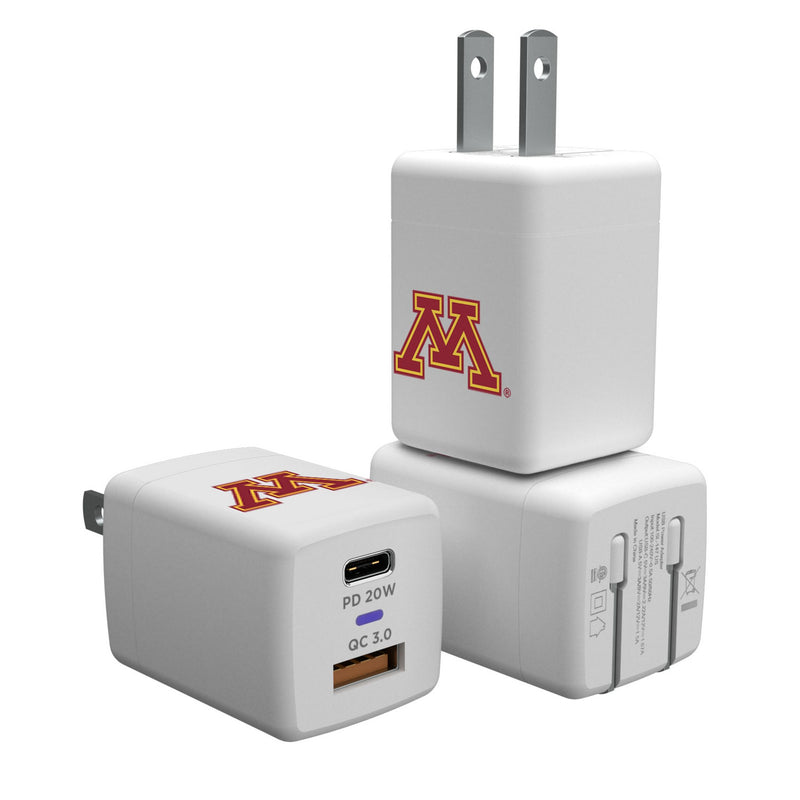 University of Minnesota Golden Gophers Insignia USB A/C Charger