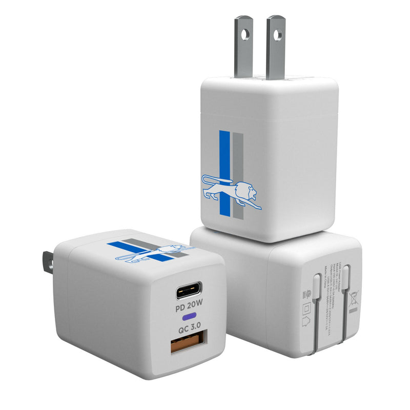 Detroit Lions Retro Insignia USB A/C Charger