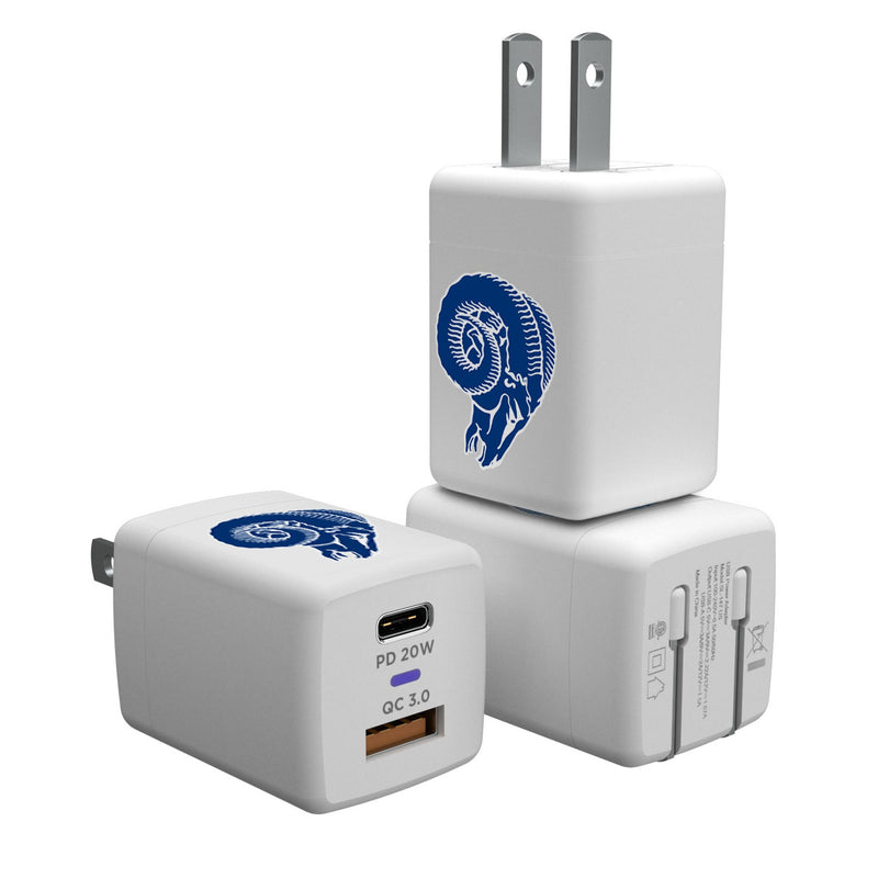 Los Angeles Rams Historic Collection Insignia USB A/C Charger