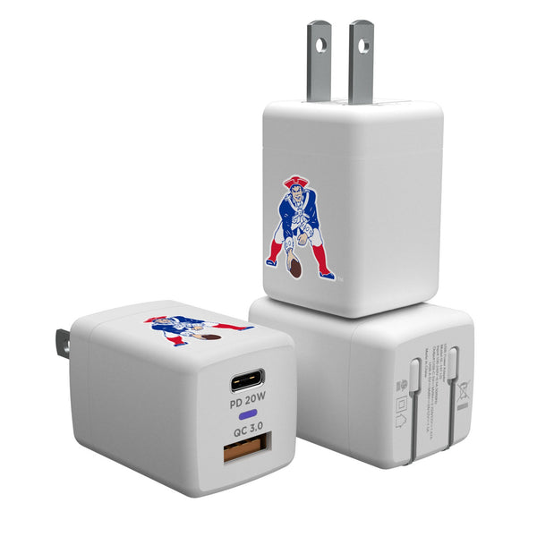 New England Patriots Historic Collection Insignia USB A/C Charger