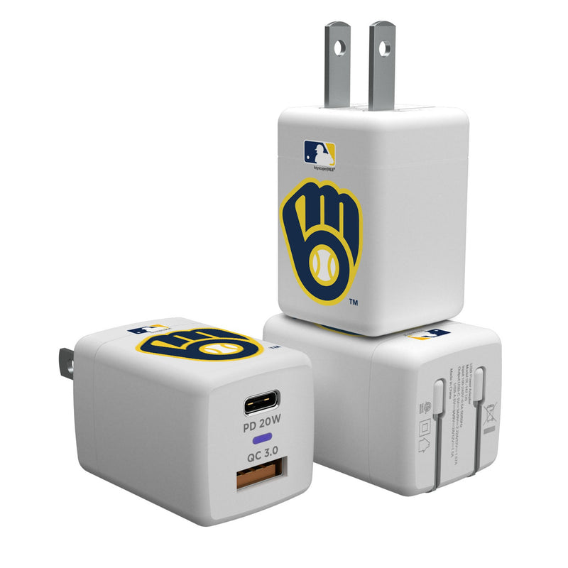 Milwaukee Brewers Insignia USB A/C Charger