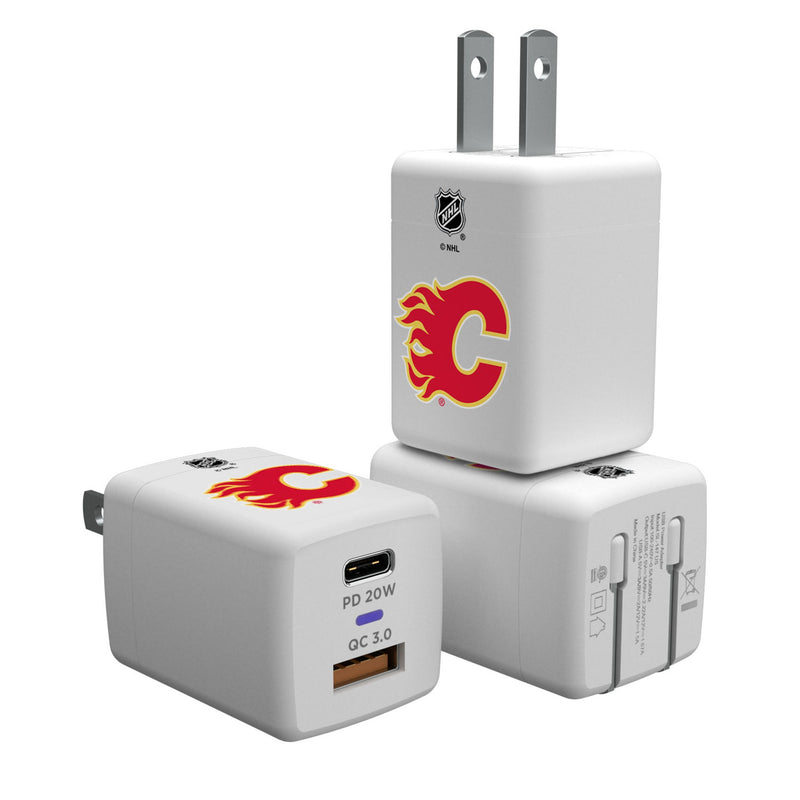 Calgary Flames Insignia USB A/C Charger