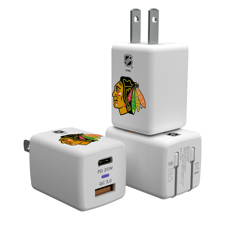 Chicago Blackhawks Insignia USB A/C Charger