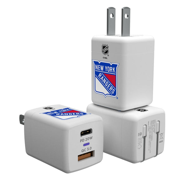 New York Rangers Insignia USB A/C Charger