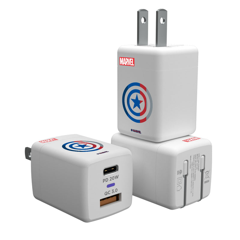 Marvel Avengers Captain America Sigil USB A/C Charger