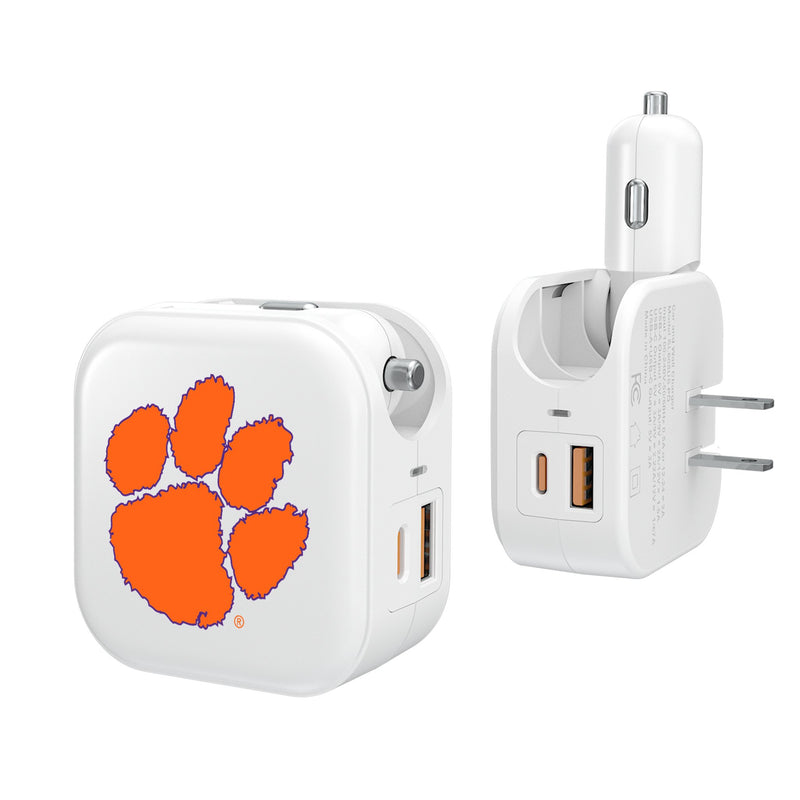 Clemson University Tigers Insignia 2 in 1 USB Charger