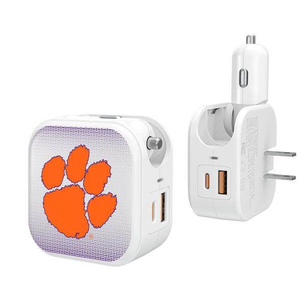 Clemson University Tigers Linen 2 in 1 USB Charger