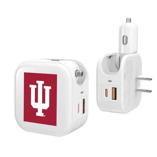 Indiana University Hoosiers Insignia 2 in 1 USB Charger