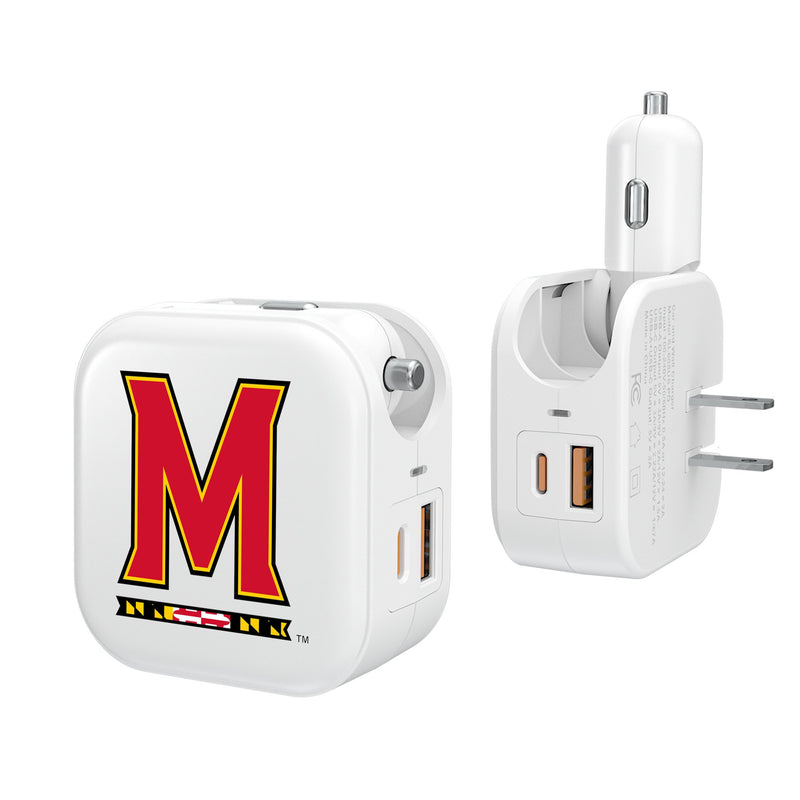 University of Maryland Terrapins Insignia 2 in 1 USB Charger