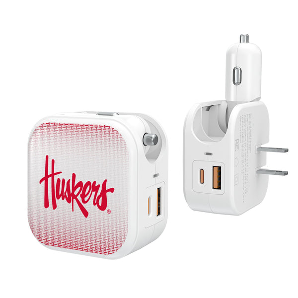 University of Nebraska Huskers Linen 2 in 1 USB Charger