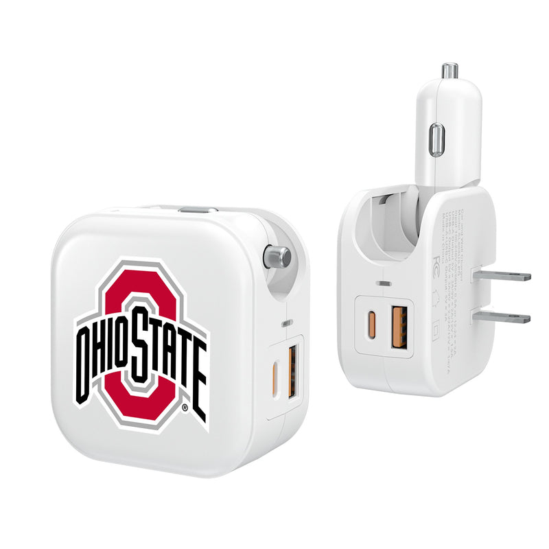 Ohio State University Buckeyes Insignia 2 in 1 USB Charger