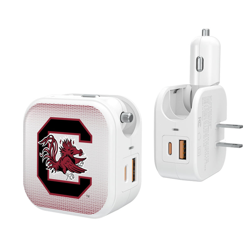 University of South Carolina Gamecocks Linen 2 in 1 USB Charger