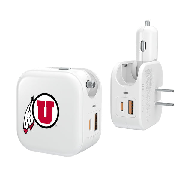 University of Utah Utes Insignia 2 in 1 USB Charger