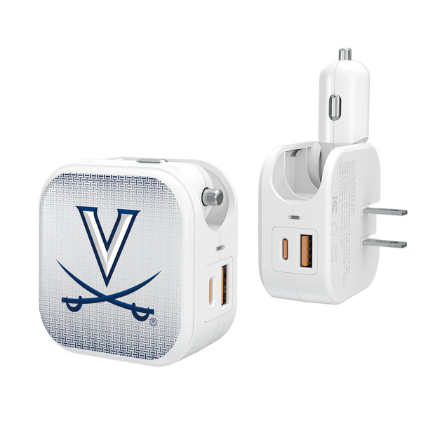 University of Virginia Cavaliers Linen 2 in 1 USB Charger