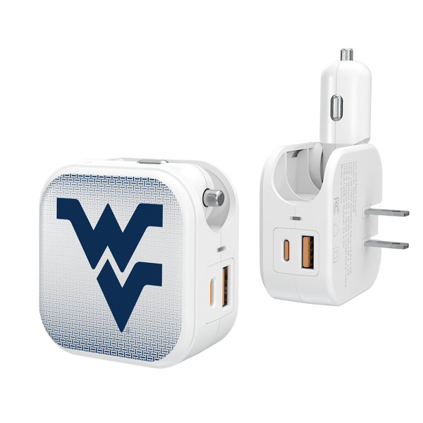 West Virginia University Mountaineers Linen 2 in 1 USB Charger