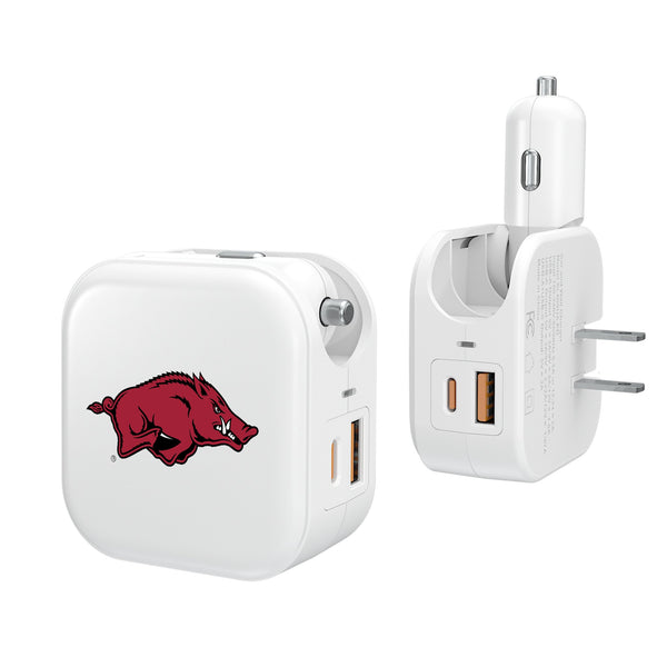 University of Arkansas Fayetteville Razorbacks Insignia 2 in 1 USB Charger