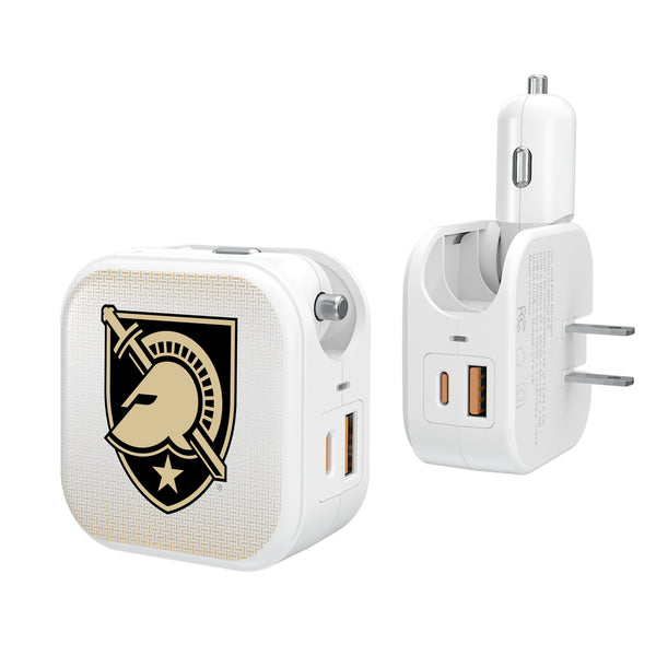 United States Military Academy Black Knights Linen 2 in 1 USB Charger