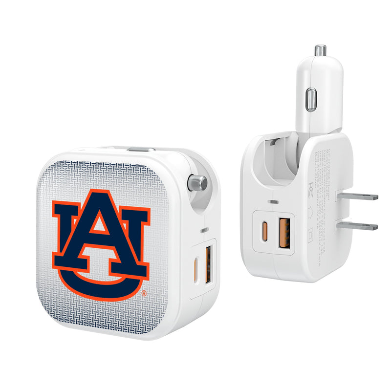 University of Auburn Tigers Linen 2 in 1 USB Charger