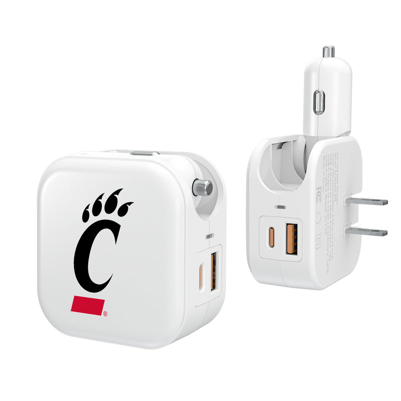 University of Cincinnati Bearcats Insignia 2 in 1 USB Charger