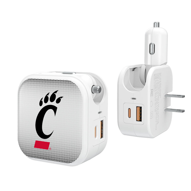 University of Cincinnati Bearcats Linen 2 in 1 USB Charger