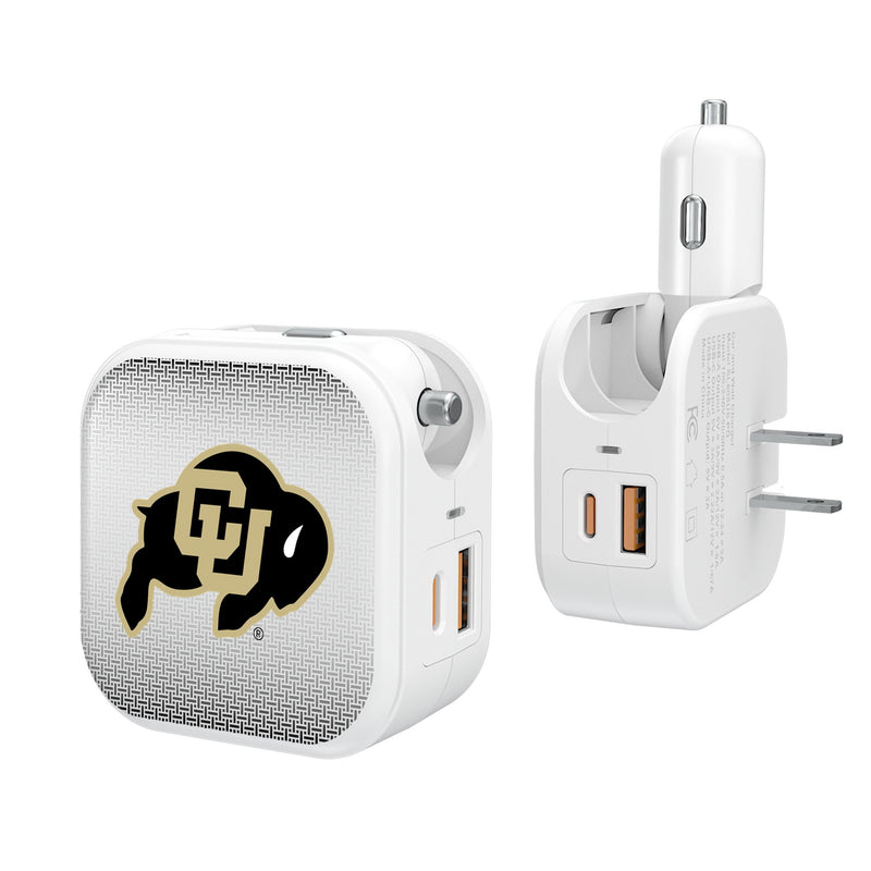 University of Colorado Buffaloes Linen 2 in 1 USB Charger