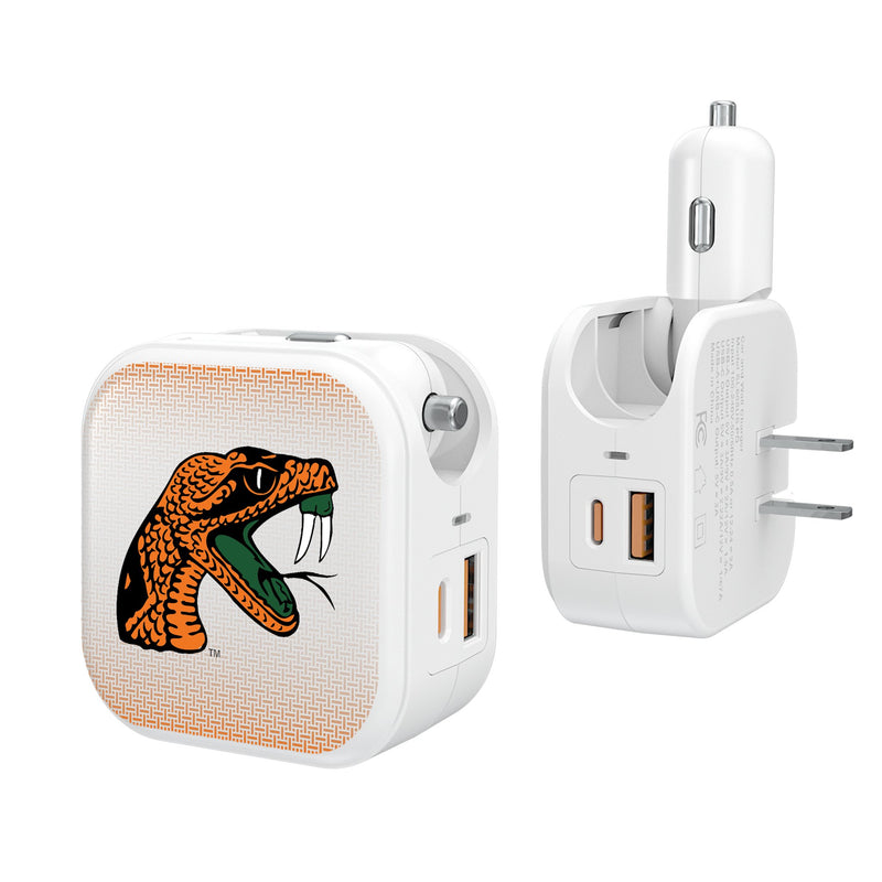 Florida A&M University Rattlers Linen 2 in 1 USB Charger