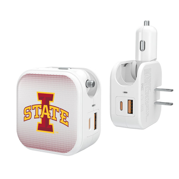 Iowa State University Cyclones Linen 2 in 1 USB Charger