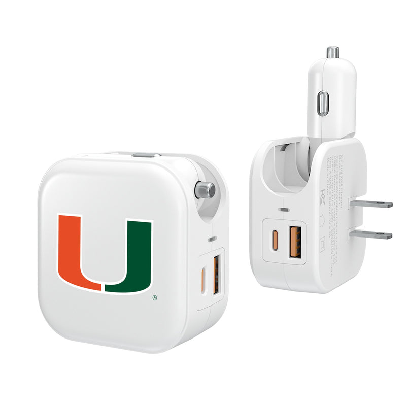 University of Miami Hurricanes Insignia 2 in 1 USB Charger