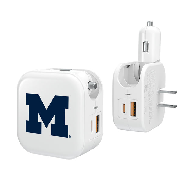 University of Michigan Wolverines Insignia 2 in 1 USB Charger