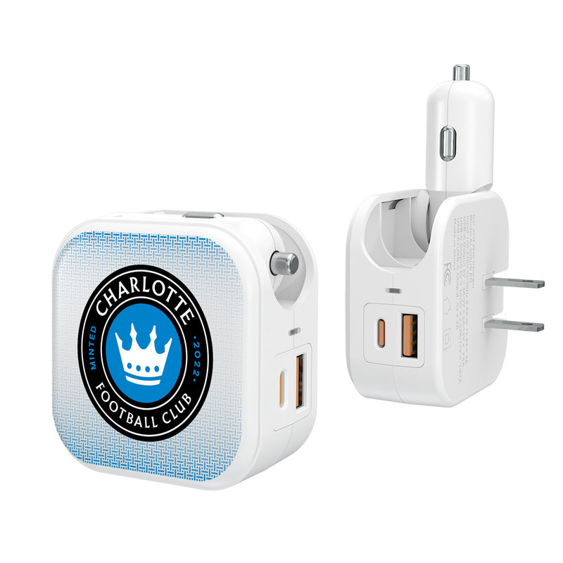 Charlotte FC  Linen 2 in 1 USB Charger