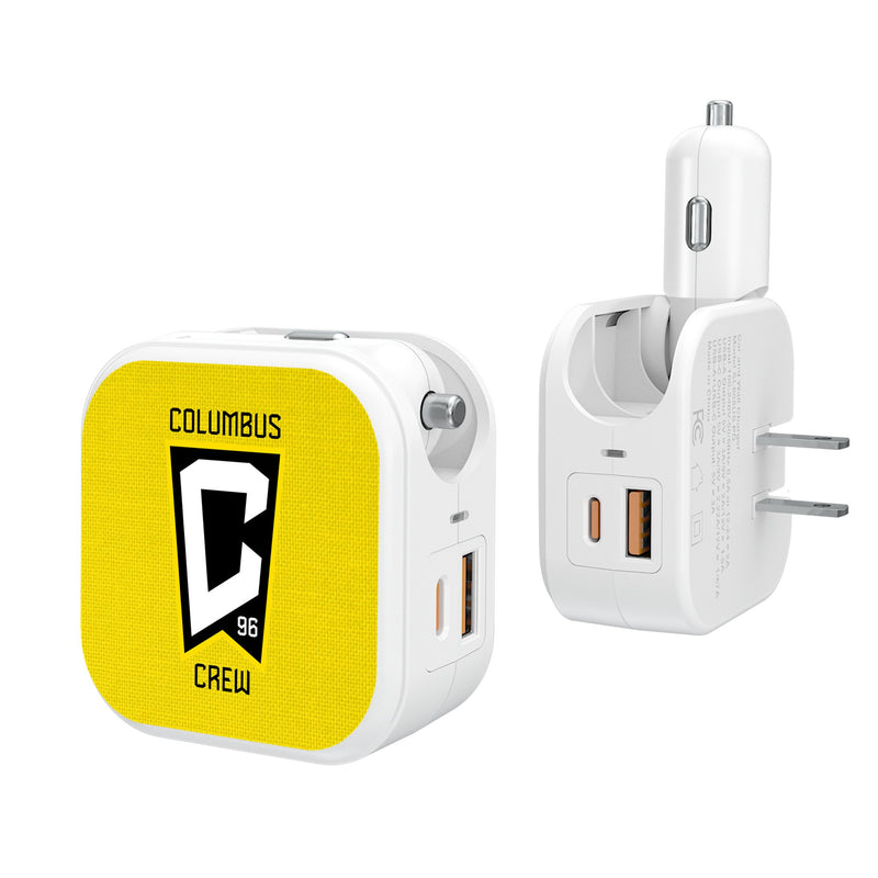 Columbus Crew  Solid 2 in 1 USB Charger