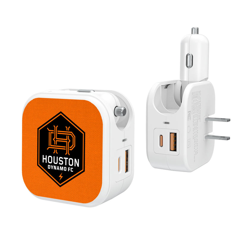 Houston Dynamo  Solid 2 in 1 USB Charger