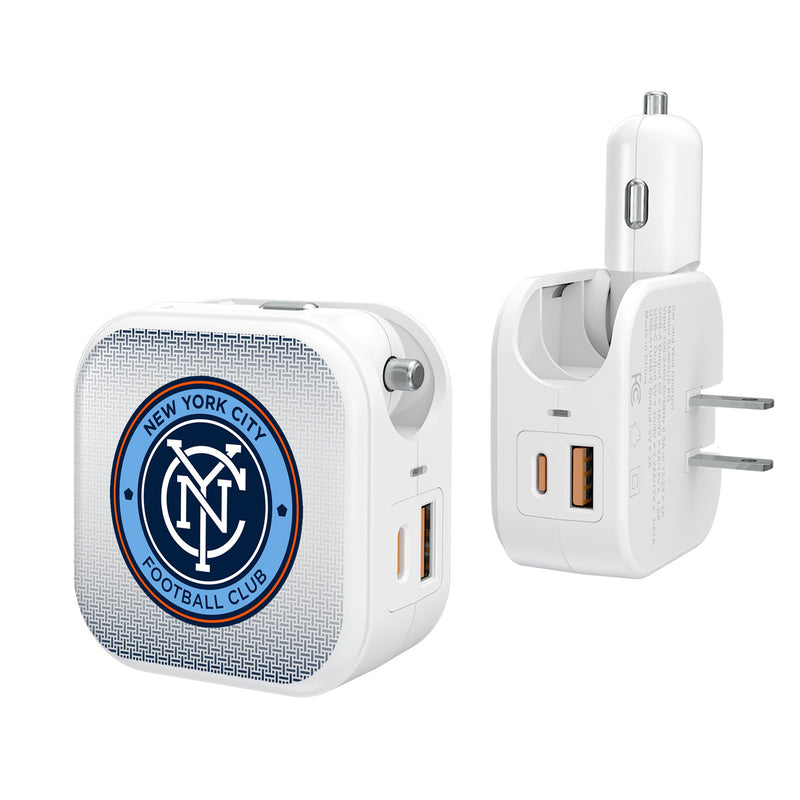 New York City FC  Linen 2 in 1 USB Charger