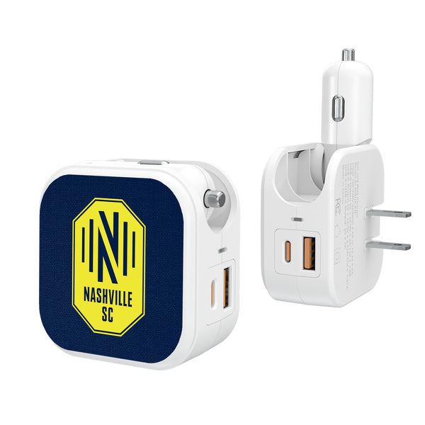 Nashville SC  Solid 2 in 1 USB Charger