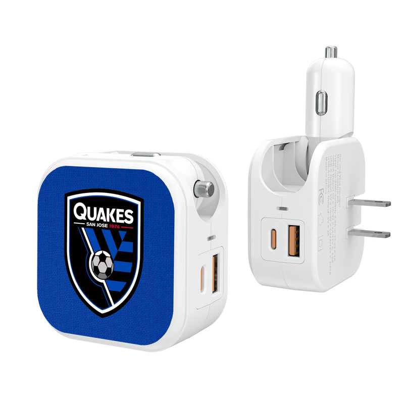 San Jose Earthquakes   Solid 2 in 1 USB Charger