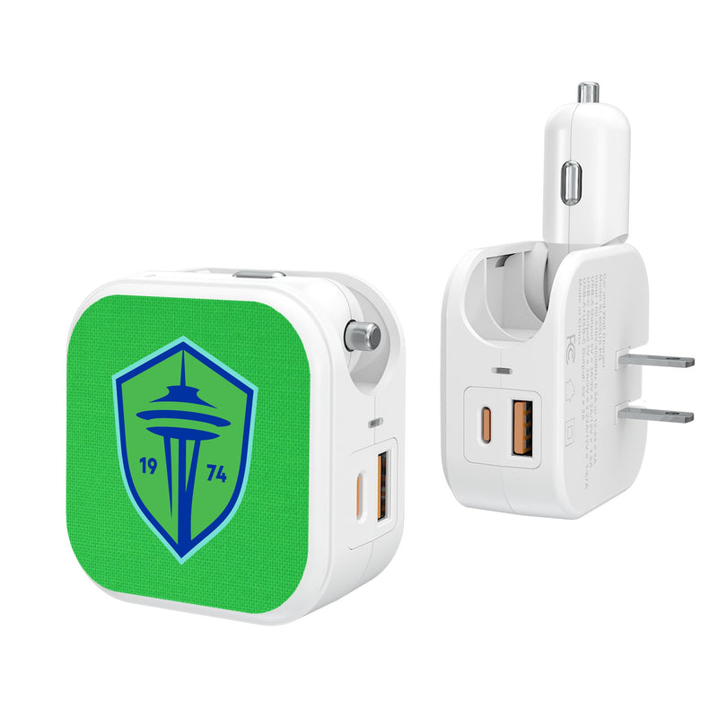 Seattle Sounders FC   Solid 2 in 1 USB Charger