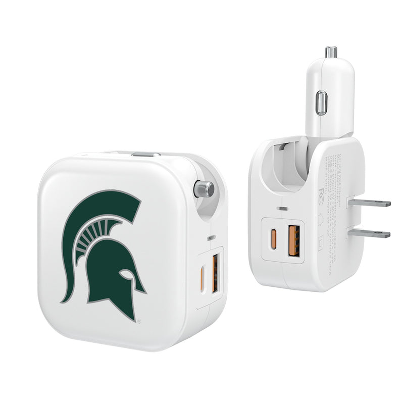 Michigan State University Spartans Insignia 2 in 1 USB Charger